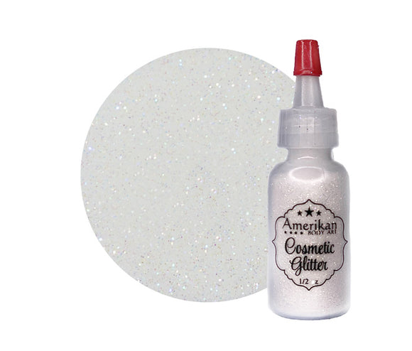 Holographic White Glitter 15ml (1/2 oz) Puffer Bottle - Amerikan Body Art