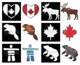 canada day glitter tattoo
