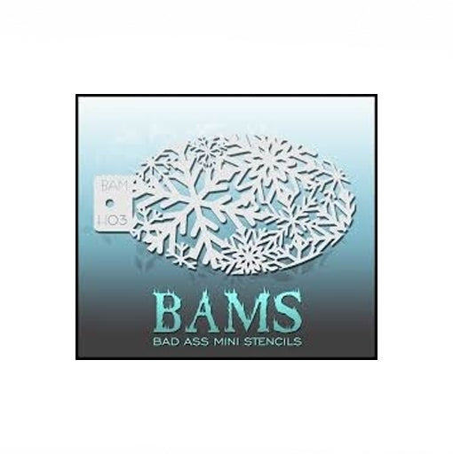 BAMS H03 Snowflakes Stencil Edmonton Face Paint Store Panda Paint
