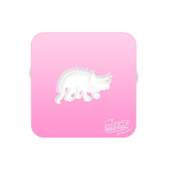 Triceratops - Pink Power Stencil